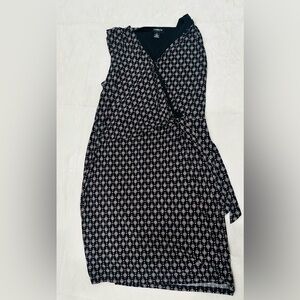 Liz Claiborne Black and Red Patterned Dress